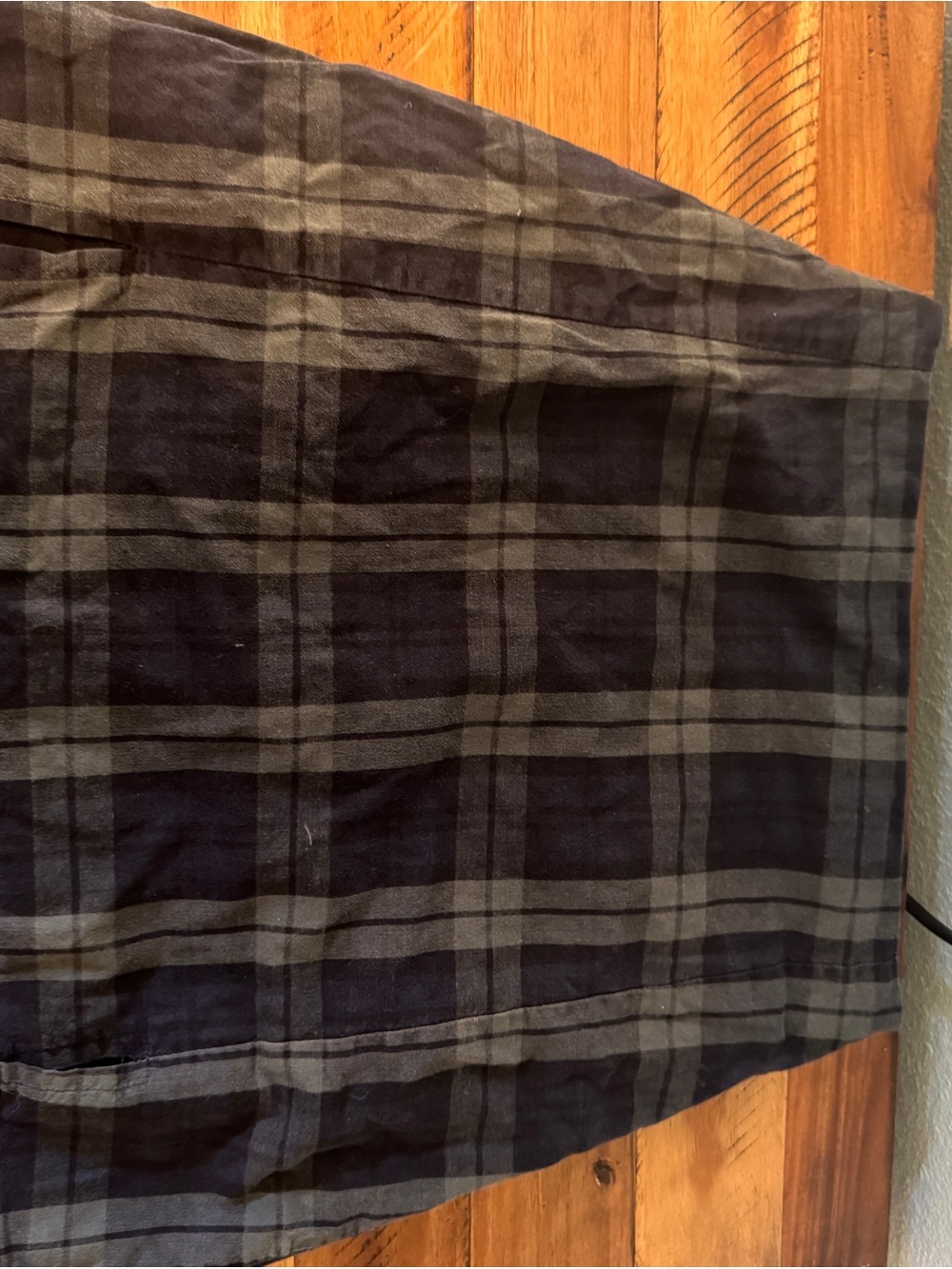 Plaid Mini Skirt in Black and Gray